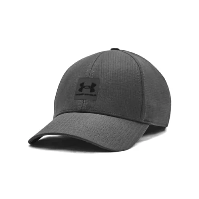 Image of Under Armour Men&#039;s Iso chill ArmourVent Stretch Fit Hat, (025) Castlerock / Black, XL XXL