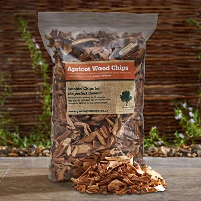 Image of Apricot BBQ Smoking/Smoker Wood Chips 3 Litre (24 Great Flavours available 100% Natural with nothing added) (Apricot)