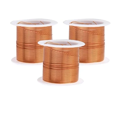 Image of SKYPRO 3 Spool Coils Magnet Wire Enameled Copper Winding Natural Temperature Rating Widely Used for Transformers Inductors 0.5mmx10m
