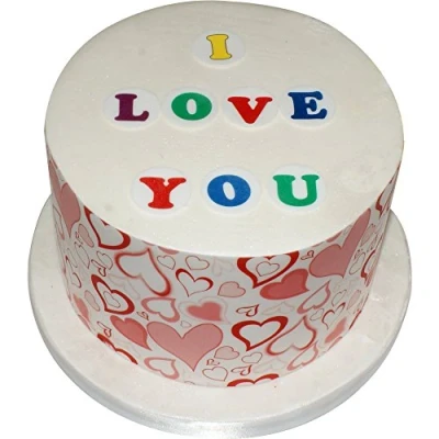 Image of Pack of 72 Perfectly pre Cut Edible Wafer Letters &amp; Numbers in Mixed Colours 25mm Diameter by CDA Products 201 725 Make Any Message on Your Cake.