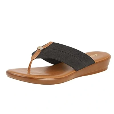 Image of Lotus Women Hera Flip Flops, Black (Black BBK), 8 UK