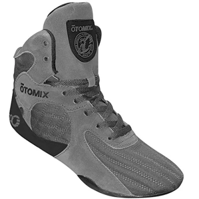 Image of Otomix Stingray Gym Sports &amp; Fitness Footwear for Mens Women, Quality Multipurpose Training Shoes, Boots Boxing, Wrestling, Weightlifting, Martial Arts, Deadlift Grey