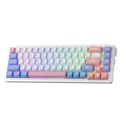 Image of Redragon K709 PRO 65% Wireless Gasket RGB Gaming Keyboard, 68 Keys Hot Swap Compact Mechanical Keyboard w/Free Mod Socket, 5 Layer Noise Dampening &amp; Round PBT Keycaps, Quiet Custom Linear Switch