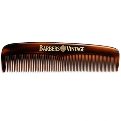 Image of Barbers Vintage Classic Hair Comb for Men (Tortoise Shell Finish). Deluxe Handmade Fine &amp; Coarse Tooth Grooming Hair/Beard/Moustache (18cm / 7.1 inch)
