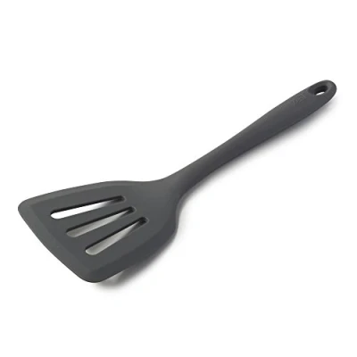 Image of Zeal J157T Silicone Non Stick Slotted Fish Slice/Cooking Turner (30cm) Dark Grey
