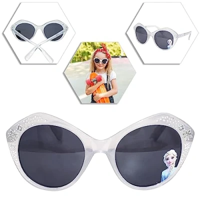 Image of HOVUK 13cm Frozen II Sunglasses for Kids Summer Style and 400UV Protection, Polarized Sports Girls Ages 3+Y
