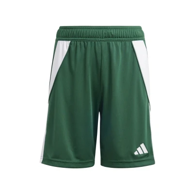 Image of adidas Kids Tiro 24 Football Shorts Juniors Dark Green/White 7 8 Years