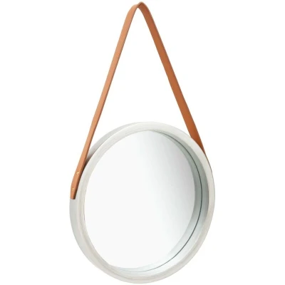 Image of vidaXL Wall Mirror with Strap 40 cm Silver