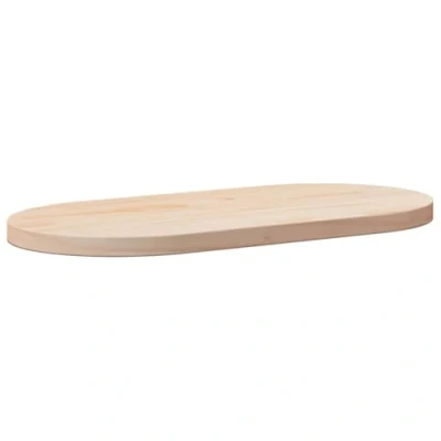 Image of vidaXL Table Top 80x40x2.5 cm Solid Wood Pine Oval Versatile and Customizable Surface for Multiple Rooms