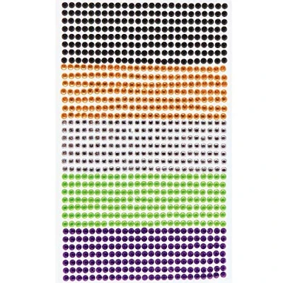 Image of Baker Ross AX172 Halloween Self Adhesive Gems Pack of 900, Jewels for Crafts, Scrapbook Stickers and Arts Crafts Kids
