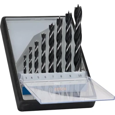 Image of Bosch Professional 8 pcs. Brad Point Drill Bit Set (for wood, Ø 3 10 mm, accessories rotary drills)