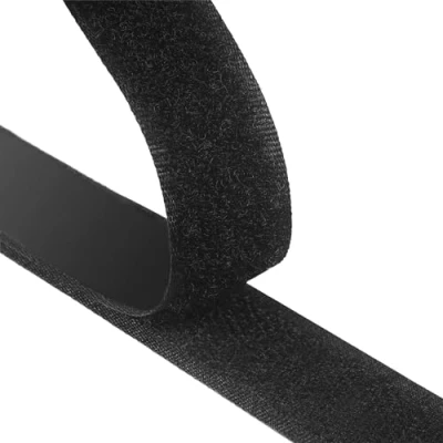 Image of TRIXES Hook and Loop Tape 1M Roll Self Adhesive Strip Strong Double Sided Sticky Back Fastening Black Heavy Duty Strips for Reusable Indoor Outdoor Use Hanging &amp; Sticking Objects