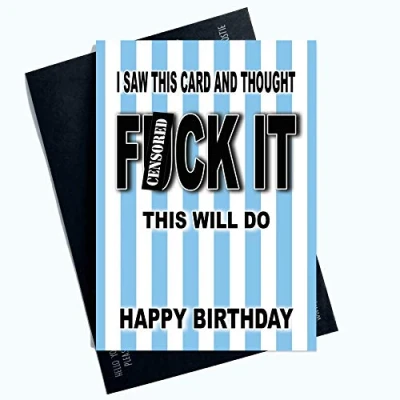 Image of Birthday Card Funny Rude Joke Adult Cheeky Cards Happy Banter PC1085