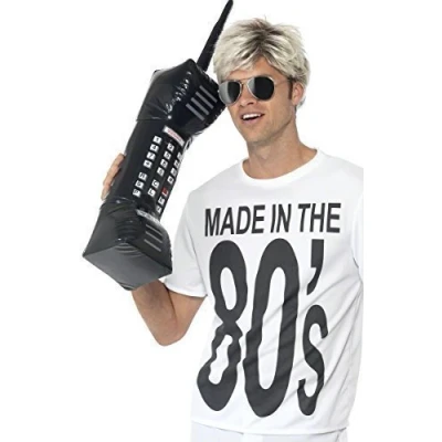 Image of Inflatable Blow Up 1980s 1990s Large Mobile Phone Fancy Dress Costume Outfit Accessory Party Prop (2 Pack)