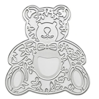 Image of Art Cutting Dies Hollow out Bear Stencils Die For Card Making Scrapbooking Room Wall Decoration