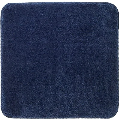 Image of Sealskin Angora Bath Mat, Polyester, Blue, 60 x 2 cm