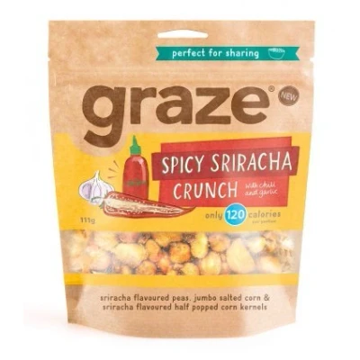 Image of Graze Spicy Sriracha Crunch with Chili and Garlic 6x111g