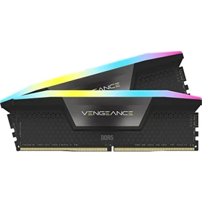 Image of CORSAIR VENGEANCE RGB DDR5 32GB (2x16GB) 6000MHz CL30 AMD EXPO Intel XMP iCUE Compatible Computer Memory Grey (CMH32GX5M2B6000Z30K)