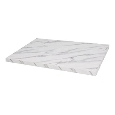 Image of Bolero Pre Drilled Rectangular Table Top Marble Effect 700mm