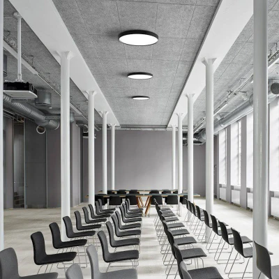 Image of LOOM DESIGN LED ceiling light Lucia, black, Ø 60 cm, aluminium