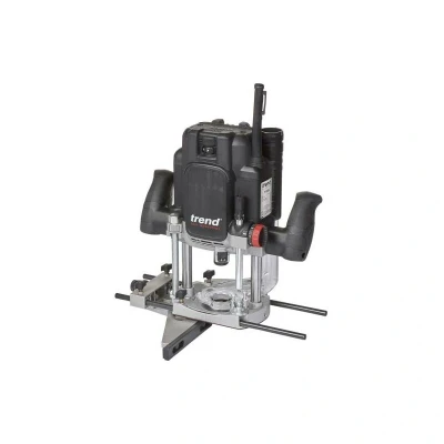 Image of Trend T12 1/2 Inch Variable Speed Workshop Router, Perfect for Lock Fitting, Worktop Joints &amp; Timber Profiling, 2300W, 240V, Black, T12EK