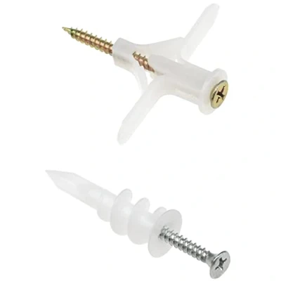 Image of 40 Sets of Drywall Anchors,Expansion Plugs and Screws for the Plasterboard Fixation