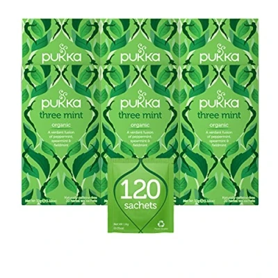 Image of (6 PACK) Pukka Three Mint Tea 20 Bags 6 PACK SUPER SAVER