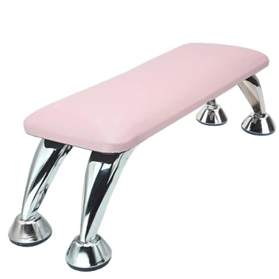 Image of Pink Manicure Pillow Nail Cushion Arm Rest, Hand Pad Foot Beginner Stand Technician Table Leather non slip Desk for Art