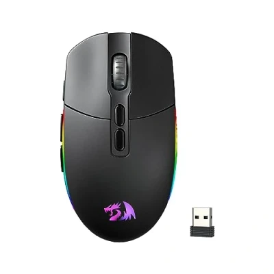 Image of Redragon M719 Wireless Optical Gaming Mouse, 7 Programmable Buttons, RGB Backlit, 10,000 DPI, Ergonomic PC Computer Mice with Fire Button