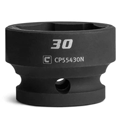 Image of Capri Tools 30 mm Stubby Impact Socket, 1/2 in. Drive, 6 Point, Metric