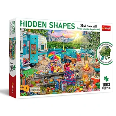 Image of Trefl Hidden Shapes Motorhome Trip 1003 Piece Jigsaw Puzzles for Adults &amp; Children Aged 12+ Find The Elements Puzzle
