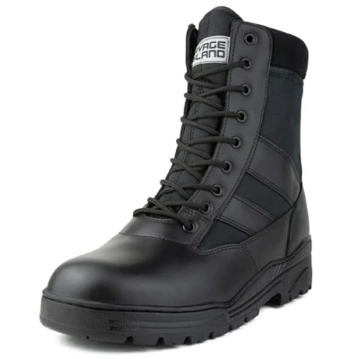 Image of Savage Island Side Zip Army Patrol Tactical Action Combat Boots (10 UK, Black)
