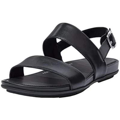 Image of Fitflop Women&#039;s graccie Sandal Leather, Black, 3 UK