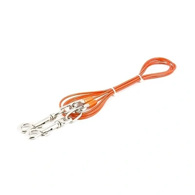Image of Ancol PVC Easy Tie Out Comfortable Cable Orange Lead Pet Leash Training Accessory, Small