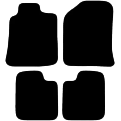 Image of Carsio Carpet Car Mats For Toyota Corolla 2002 2006 Tailored Fit Floor Mat Set Complete Accessory Black Custom Fitted All Weather, Anti Slip Backing &amp; Grey Trim