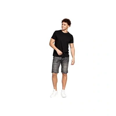 Image of Crosshatch Mens Casual Cargo Combat Shorts Cotton Summer Knee Length Pants(36W/Winston Black)