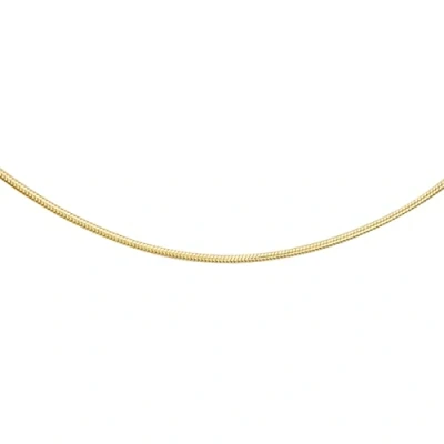 Image of Carissima Gold Women&#039;s 9 ct Yellow 1.2 mm Round Snake Chain Necklace of Length 46 cm/18 Inch