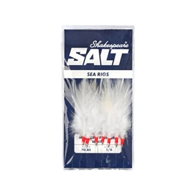 Image of Shakespeare Salt Rig Fishing (Mackerel Feathers White Hook Size 3/0)