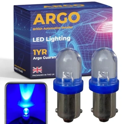 Image of Argo 233 Ba9s Led Bulbs Xenon Blue 12v Car Light Interior 433 T4W Number Plate Bulb Map Dome Van Side Marker Turn Signal Reverse