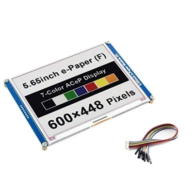 Image of waveshare 5.65inch E paper Display Module 600x448 Pixels Colorful ACeP 7 Color Ink eink Screen epaper for Raspberry Pi 4B/3B+/3B/2B/Zero/Zero W/Zero WH,Jetson Nano,STM32,Arduino
