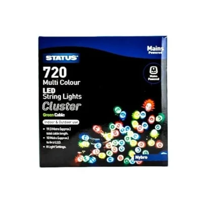 Image of Status Nybro 720 Multi Coloured LED Indoor/Outdoor Mains Powered Cluster Festive Lights
