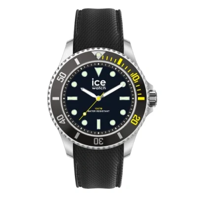 Image of Ice WATCH Steel Black yellow Men&#039;s Wristwatch With Silicon Strap 020377 (Medium)