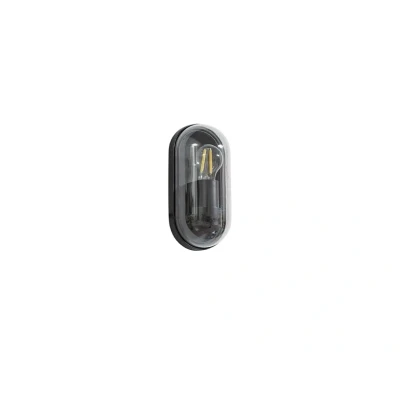 Image of Lucande Serine outdoor wall light, 25.5 cm, black, aluminium