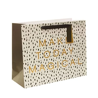 Image of UK Greetings Large Gift Bag for Her/Friend Gold Foil Balloon Design