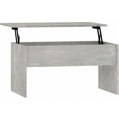 Image of vidaXL Coffee Table Concrete Grey 80x50.5x41.5 cm Engineered Wood