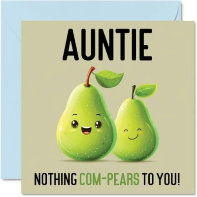 Image of Birthday Cards for Auntie Nothing Com Pears Funny Happy Card Aunty from Nephew Niece, Aunt Gifts, 145mm x Joke Greeting Women Her