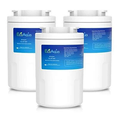 Image of EcoAqua EFF 6013A Fridge Water Filter Compatible with GE SmartWater MWF, MWFA, MWFAP, MWFDS, MWF INT, MWFP; Hotpoint HWF, HWFA; 101057A, 1013000110, 101300A, GWF, GWF01, GWF06, GWFA, GWFDS (3)