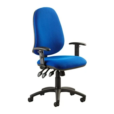 Image of Dynamic Eclipse XL III Lever Task Operator Chair with Height Adjustable Arms Blue