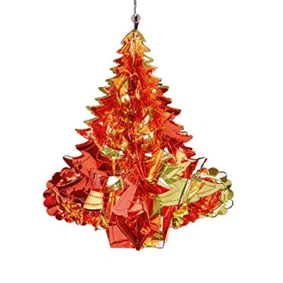 Image of Davies Red/Gold Christmas 2 Tone Foil Ceiling Decorations 40cm Tree