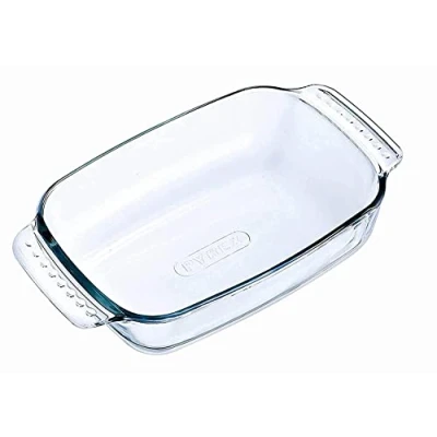 Image of Pyrex Classic Rectangular Pan, Glass, 0.75 Litre Clear